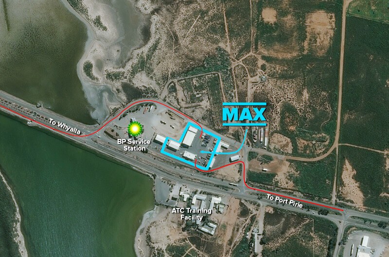 Aerial View Max Cranes Port Augusta