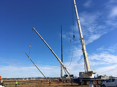 Stobie Pole Installation - Broadspectrum - MAX Cranes